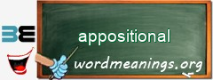 WordMeaning blackboard for appositional